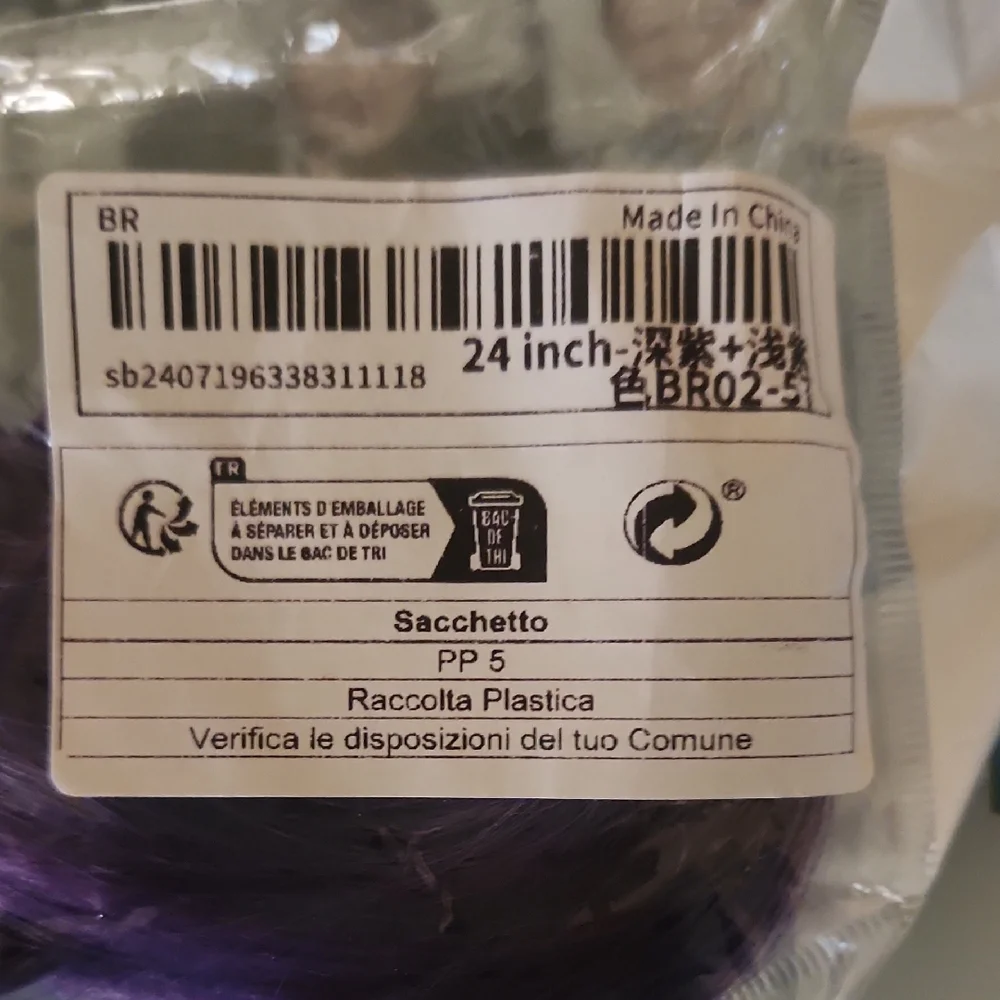 NWT Ombre Purple Hair Extension 24 Inch Synthetic Braid In Hair New